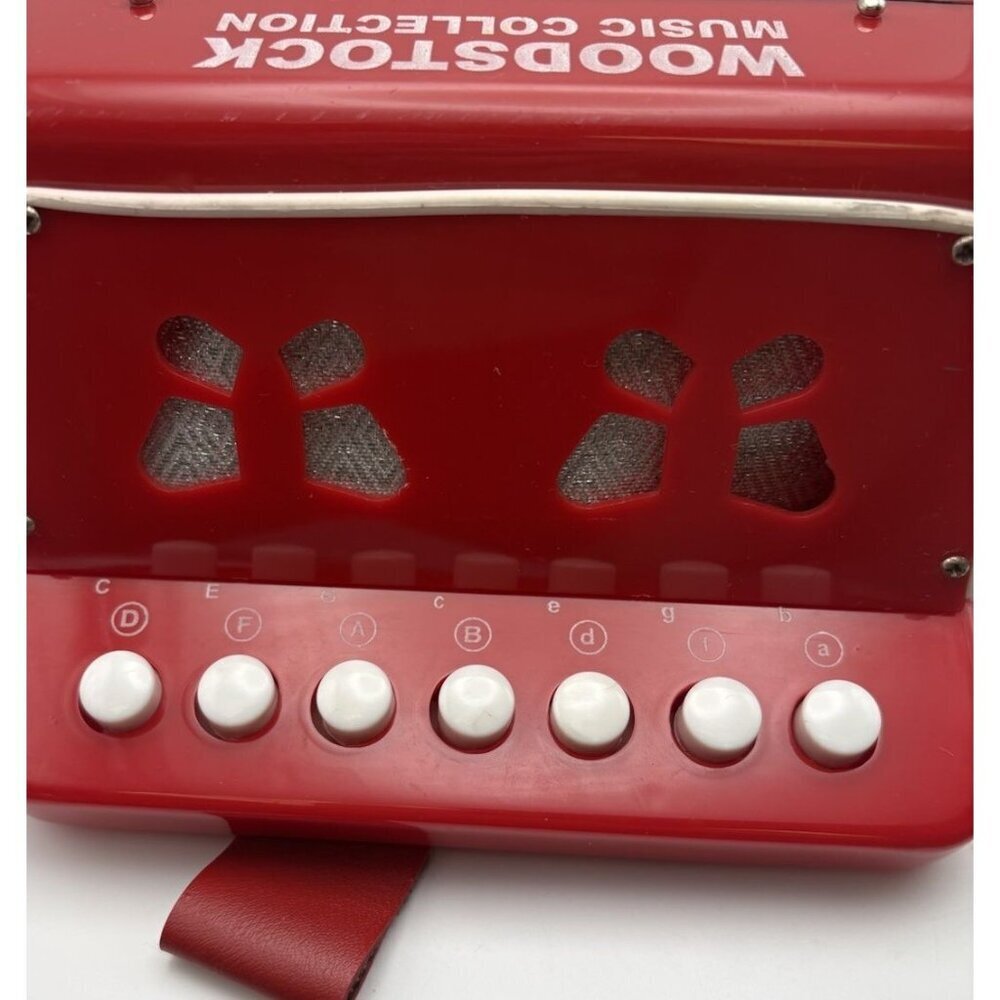 Vintage Accordion Woodstock Music Collection Toy Childs Music Instrument - Works - Picture 8 of 8